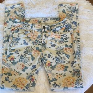 Bullhead Black Floral Skinny Jeans